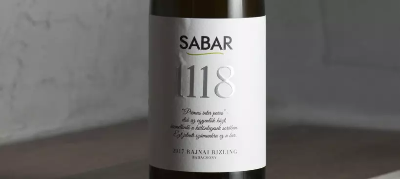 Sabar Borház: 1118 (Rajnai Rizling) 2017 című cikk borítóképe
