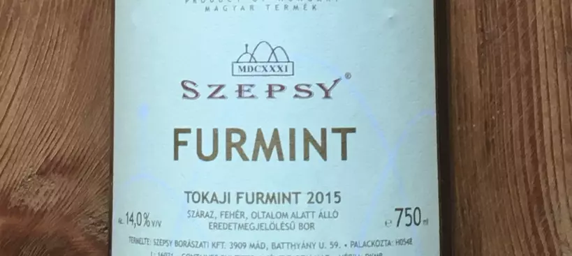 Szepsy Pince: Szepsy Furmint 2015 című cikk borítóképe