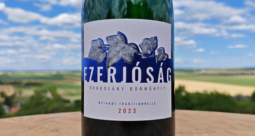 Boroslány Borműhely: Ezerjóság Ezerjó Brut Nature 2023 című cikk borítóképe