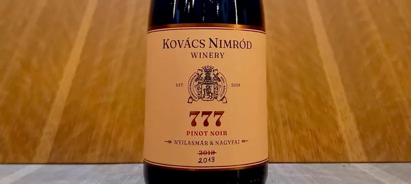 Kovács Nimród Borászat: 777 Pinot Noir 2019 című cikk borítóképe